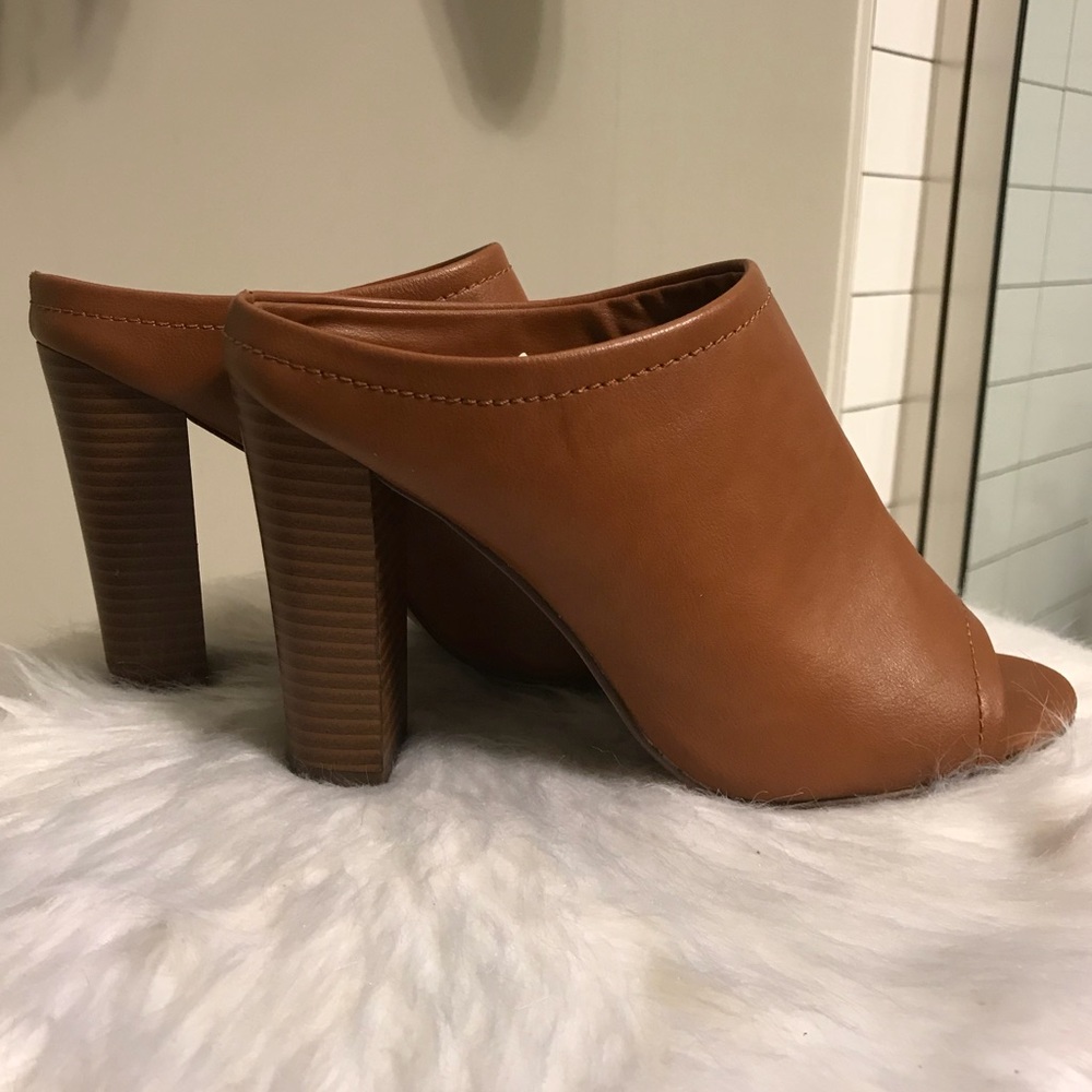 Camel Heeled Mules